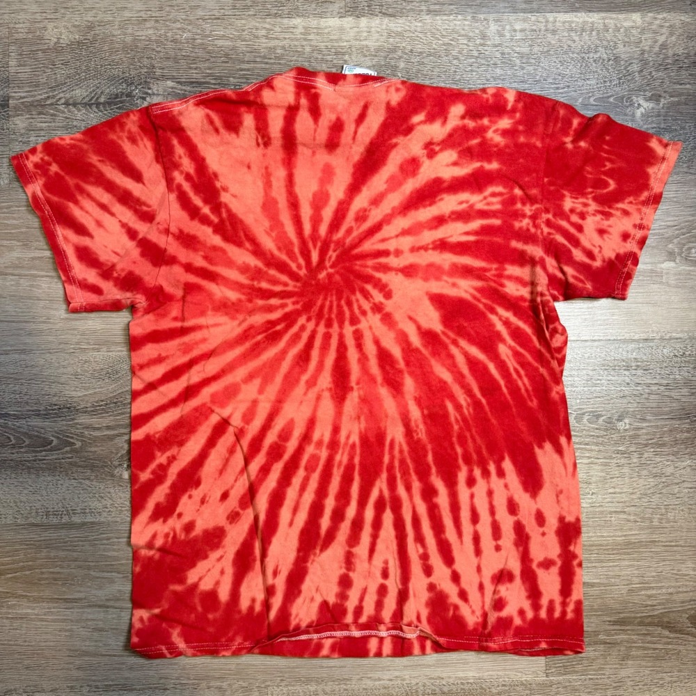 Y2K Ohio State Buckeyes 47 Brand Tie Dye Football T-Shirt Mens M Red Orange - Picture 4 of 4